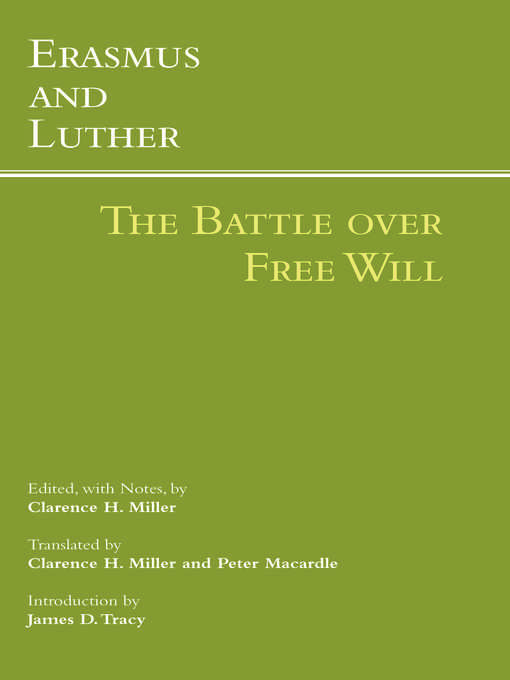 Title details for Erasmus and Luther by Clarence H. Miller - Available